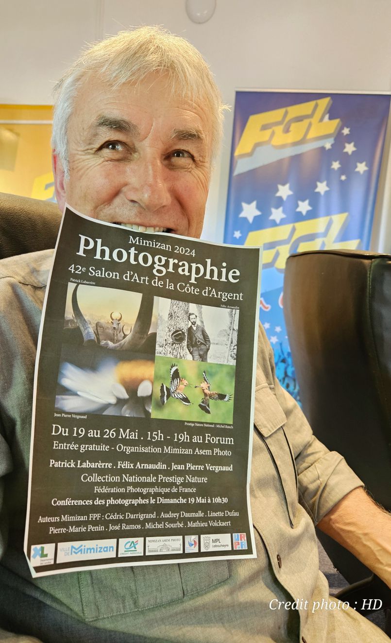 42me Salon d'Art Photographique de la Cte d'Argent du 19 au 26 mai  Mimizan : interview du prsident Michel Sourb.