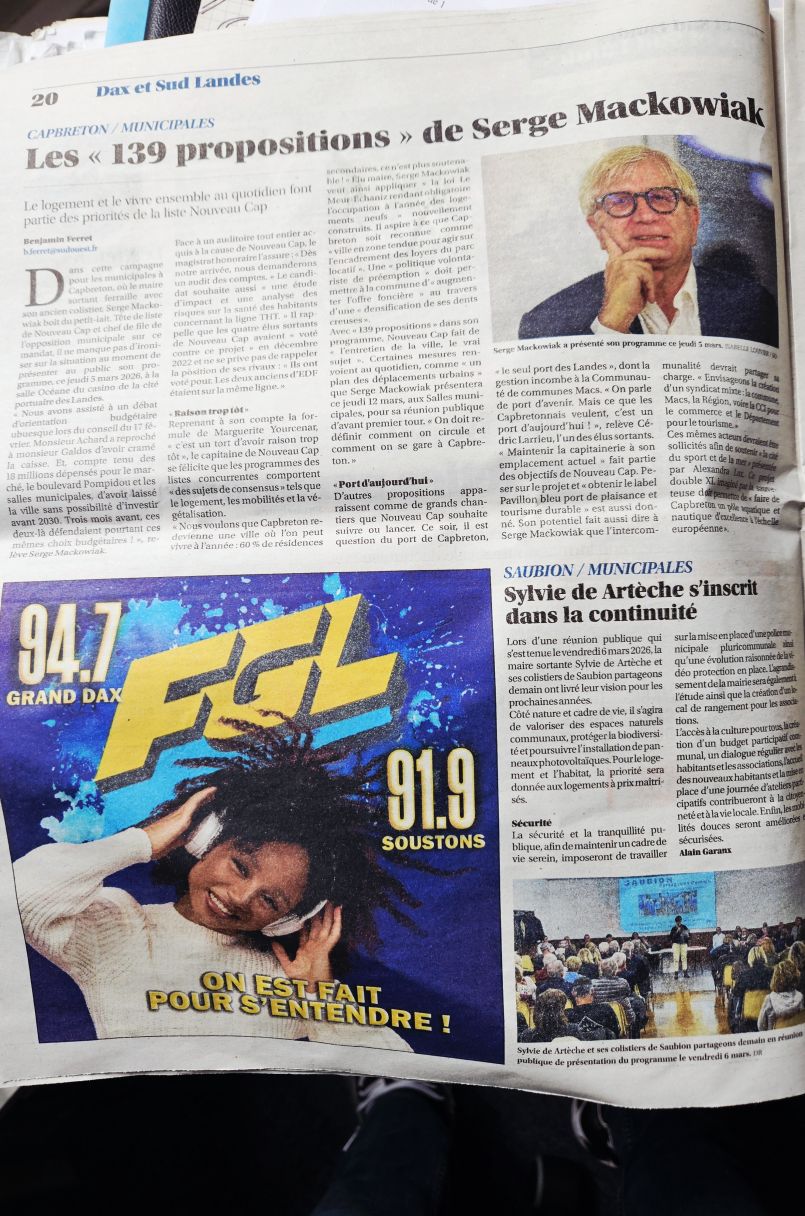 Ecoutez et podcastez ici le journal d�partemental landais de la r�daction d'FGL...