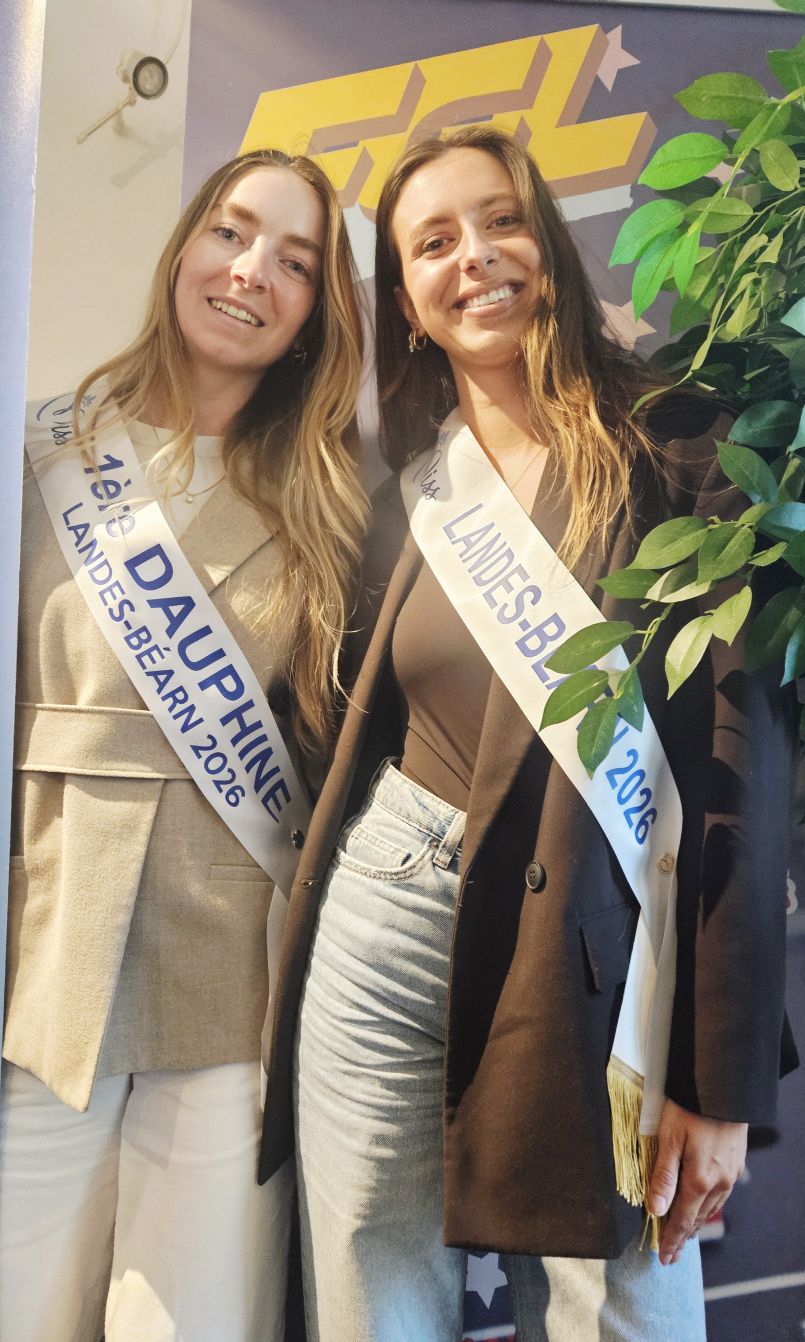 Miss Landes B�arn 2026, Andr�a Oddos, est une ancienne stagiaire en journalisme d'FGL. Ecoutez et podcastez svp son interview avec sa 1�re Dauphine Cl�o Nicou. Elles seront sur la sc�ne des Oc�anes FGL ce 6 juin � Biscarrosse-plage.