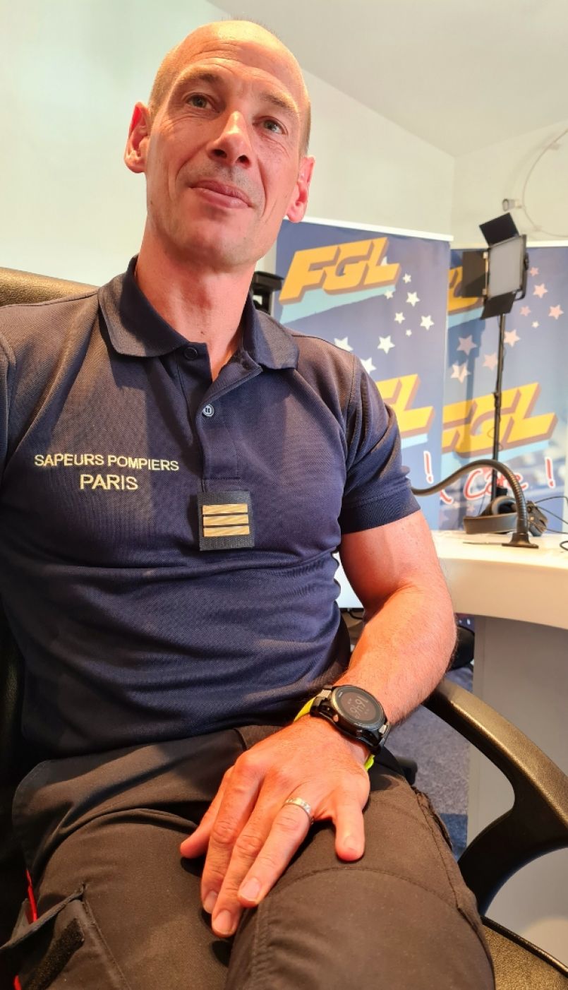 Entretien avec le nouveau Commandant de la Brigade détachée des Sapeurs-pompiers de Paris, Yannick Pagnot, site DGA Essais de Missiles de Biscarrosse.<br />
