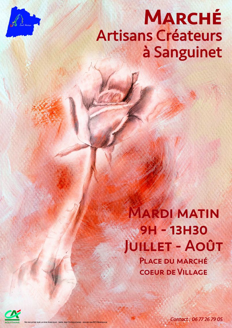 Quand les créateurs Sanguinetois font 'marché', c'est Land'Artistique qui fédère.